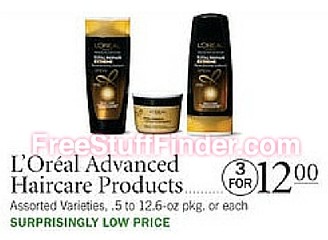 l'oreal advanced haircare products 3 for 12.00 edited