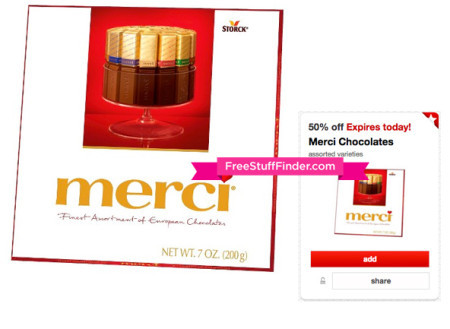 50% Off Merci Chocolates Cartwheel Offer (Today Only)