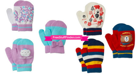 $2.24 (Reg $10) Toddler 3-Pack Mittens + Free Shipping