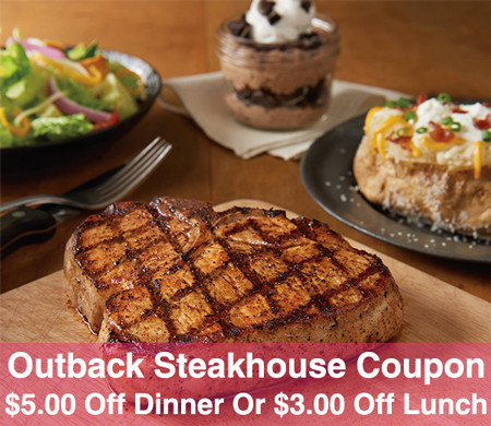 Up to 20% Off Your Entire Order at Outback Steakhouse