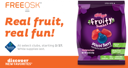 Free Sample Kellogg's Fruity Snacks (Select Sam's Clubs)