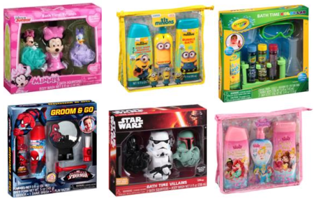 HURRY! $3 (Reg $10) Kid's Bath Sets (Disney, Crayola, Minions)