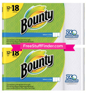 $0.84 per GIANT Roll Bounty Paper Towels + FREE Pickup