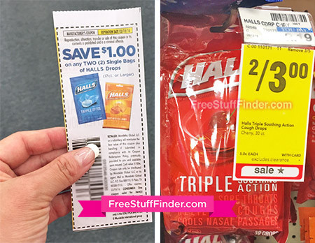 $1 (Reg $2.19) Halls Cough Drops at CVS