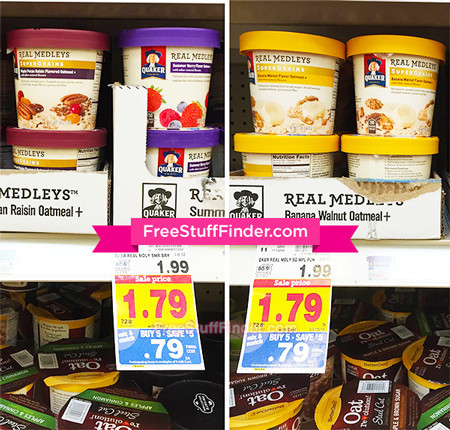FREE Quaker Real Medleys Oatmeal at Kroger