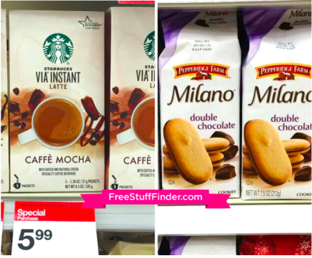 *HOT* $1.74 (Reg $6.39) Starbucks VIA & Milano Cookies at Target