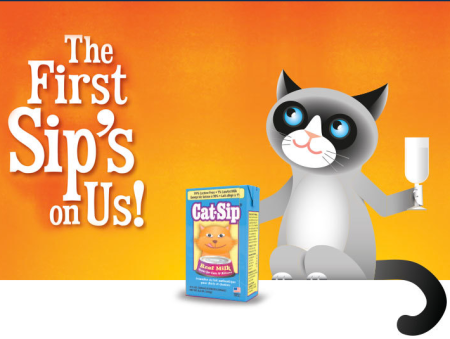 Free Sample Cat Sip Milk Treat