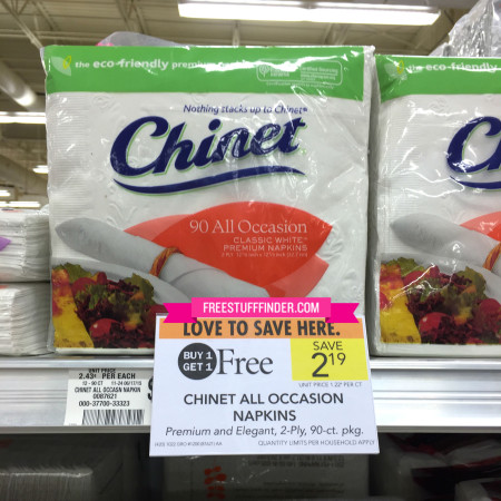 $0.10 (Reg. $2.19) Chinet Napkins at Publix