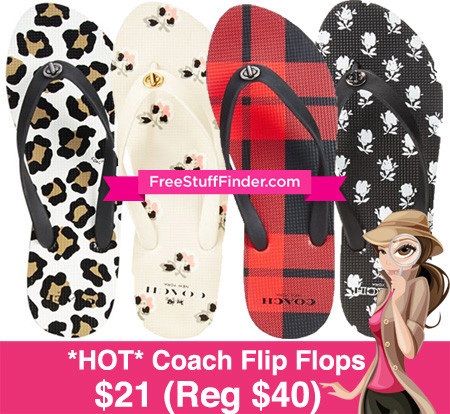 $21 (Reg $40) Coach Flip Flops