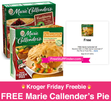 Kroger Friday Freebie: FREE Marie Callender's Pie (3/11)