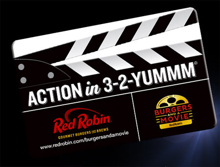 FREE Movie Ticket with $25 Red Robin Gift Card Purchase
