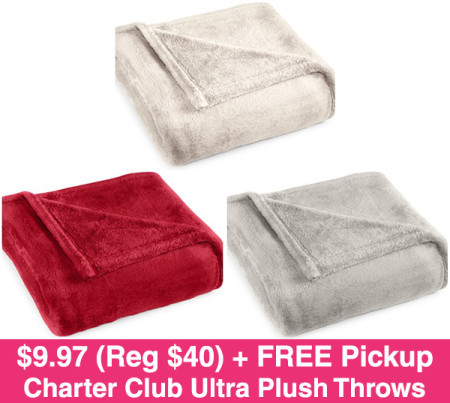 *HOT* $9.97 (Reg $40) Ultra Plush Throws + FREE Pickup