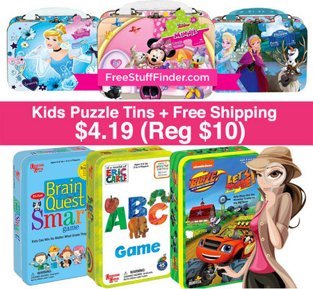 $4.19 (Reg $10) Kids Puzzle Tins + Free Shipping