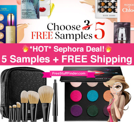 *HOT* 5 FREE Samples + FREE Shipping w/ Sephora Purchase