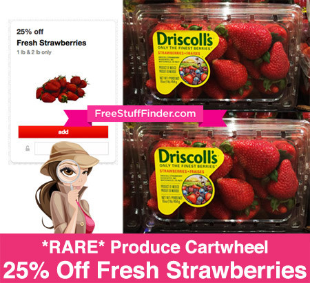 *RARE* 25% Off Fresh Strawberries Cartwheel Offer