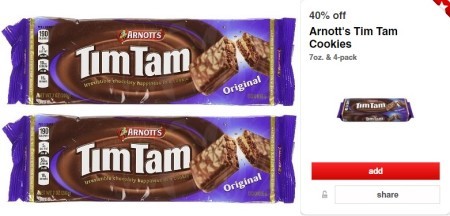 $1.30 (Reg $3.29) Arnott's Tim Tam Cookies at Target