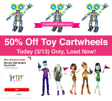 *HOT* 50% Off Monster High & Meccano Toy Cartwheels (3/13)