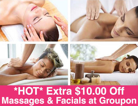 *HOT* Extra $10.00 Off Massages & Facials at Groupon