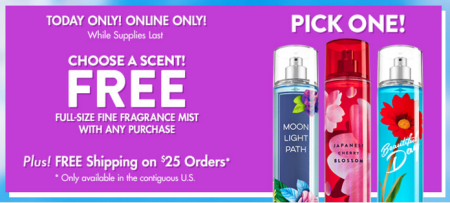 Bath and Body Works Free Mist