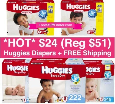 *HOT* $29 (Reg $46) Huggies Diapers + FREE Shipping