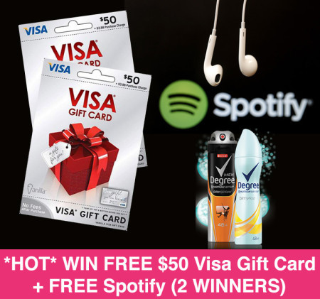 Win FREE $50 Visa Card & FREE 6 Month Spotify ($60 Value) - 2 WINNERS (FSF Exclusive)