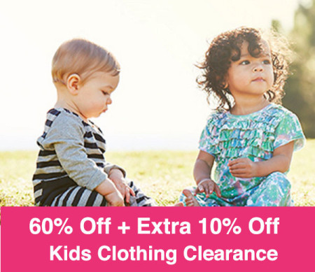 Up to 60% Off + Extra 10% Off Kids Clothing Clearance