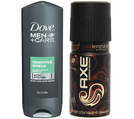 FREE Sample Dove Men + Care Body Wash & Axe Body Spray