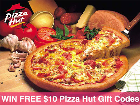 FREE $10 Pizza Hut Gift Code Giveaway
