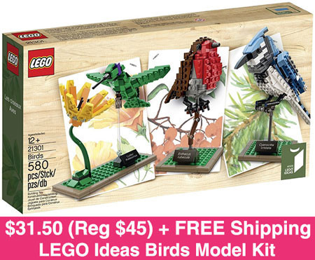 $31.50 (Reg $45) LEGO Ideas Birds Model Kit + FREE Shipping