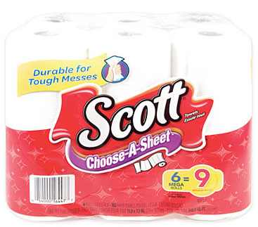 $0.54 per Roll Scott Paper Towels at Walgreens