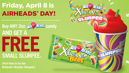 FREE Small Slurpee with w/ Air Head Purchase at 7-Eleven (Today Only)