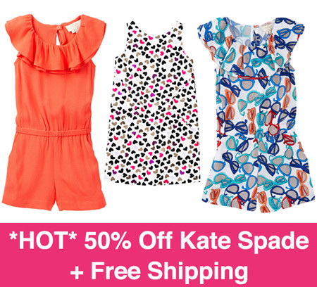 *HOT* Up to 50% Off Kate Spade Girls Rompers & Dresses + FREE Shipping