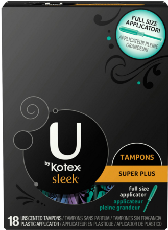 $1.99 (Reg $4.99) U by Kotex Sleek Tampons at Kroger