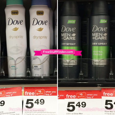 $1.42 (Reg $5.49) Dove Dry Sprays at Target (Today Only)
