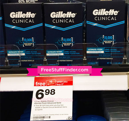 *HOT* $1.78 (Reg $7) Gillette Clinical Deodorant at Target