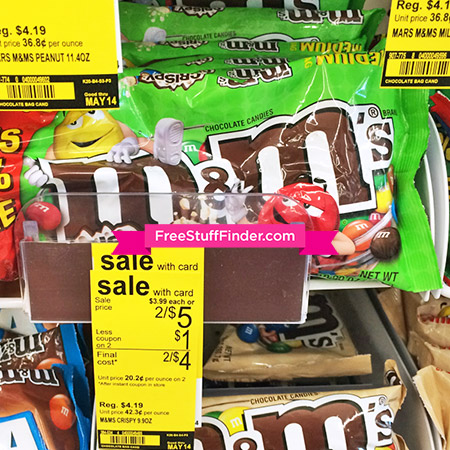$1.25 (Reg $4) M&M's Candy at Walgreens