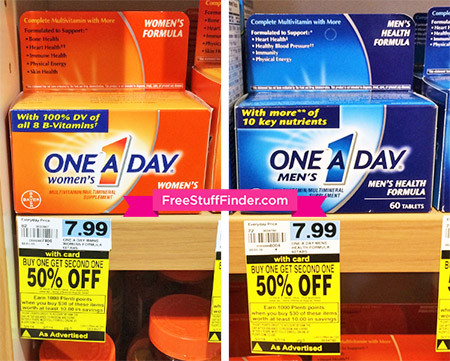 $1.48 (Reg $7.99) One A Day Multivitamins at Rite Aid