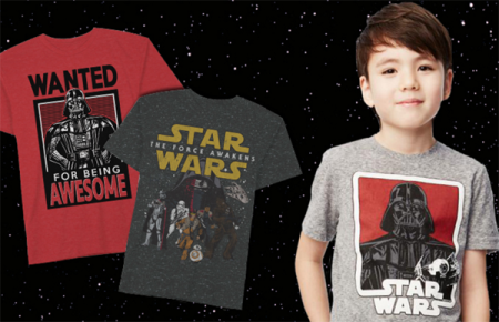 *HOT* $3.99 (Reg $25) Star Wars Apparel + FREE Store Pickup