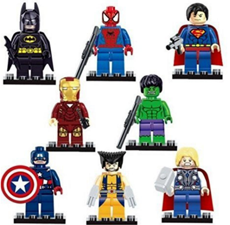 $7.75 Superhero 8-Piece Minifigures + Free Shipping