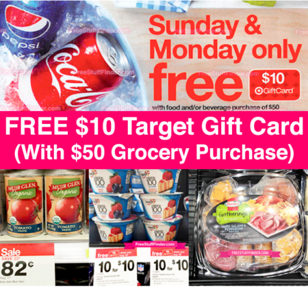 FREE $10 Target Gift Card w/ $50 Grocery Purchase (7/2-7/4)