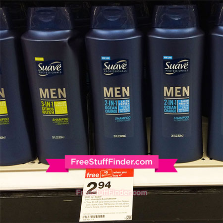 $0.69 (Reg $2.94) Suave Men Shampoo at Target
