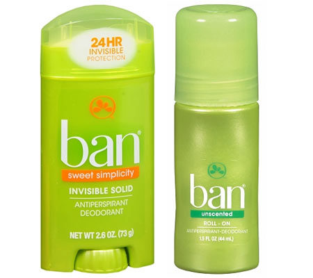 $0.79 (Reg $4) Ban Deodorant at Rite Aid (Today Only!)