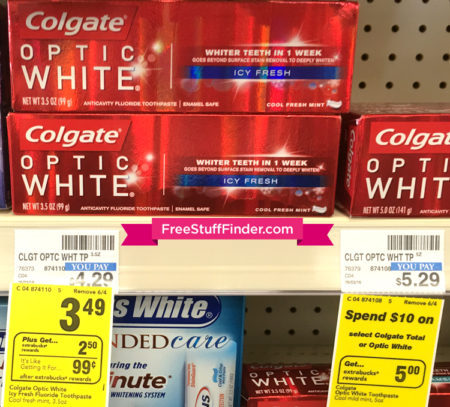 *HOT* $0.24 (Reg $4.29) Colgate Optic White Toothpaste at CVS
