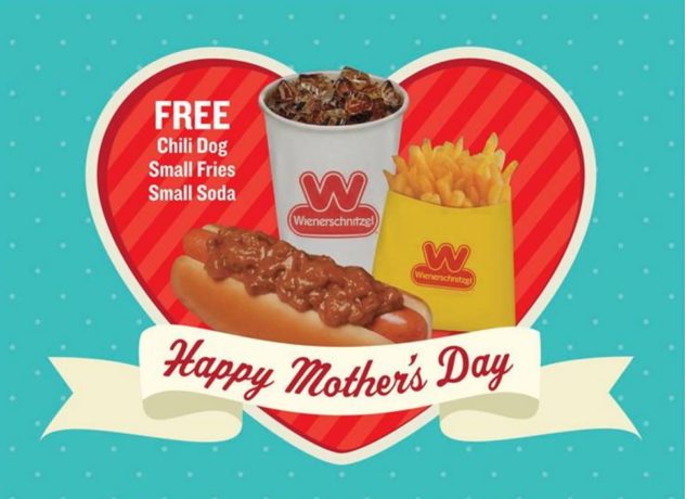 FREE Chili Dog, Fries & Soda For Moms at Wienerschnitzel (5/14 Only)