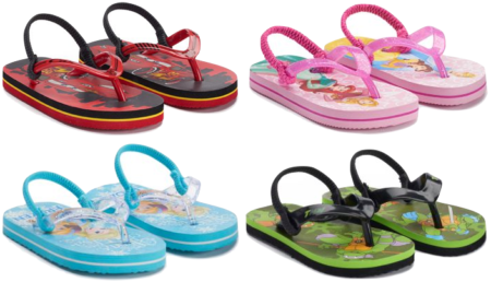 $4.20 (Reg $12)  Kid's Disney Flip-Flops + FREE Shipping