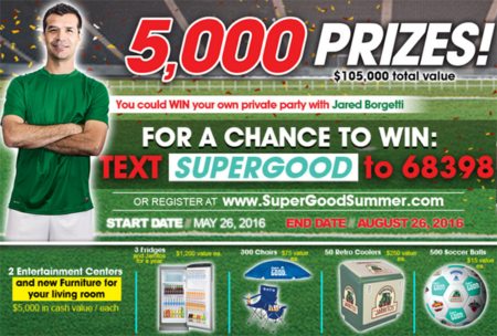 Win FREE Furniture, T-Shirts, Jerseys & More (5,056 Winners)