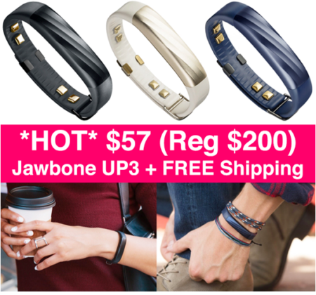 *HOT* $57 (Reg $180) Jawbone UP3 Wristband + FREE Shipping