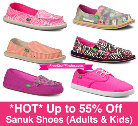 *HOT* Up to 55% Off Sanuk Shoes & Sandals (Adults & Kids)