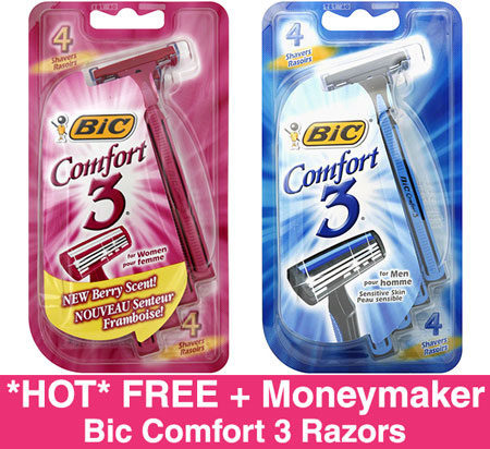 FREE Bic Comfort Razors + Moneymaker