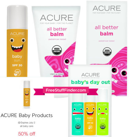 50% Off Acure Baby Products Cartwheel Offer + Target Deals
